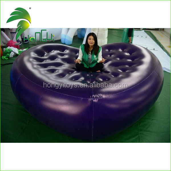 2017 New Design Customized PVC Inflatable Air Heart-Shaped Bed, Giant Inflatable Balloon Type Pillow For Sale