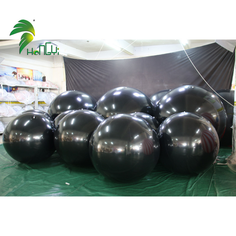 High quality balloon inflatable custom smooth shiny black balloons giant  pvc balls