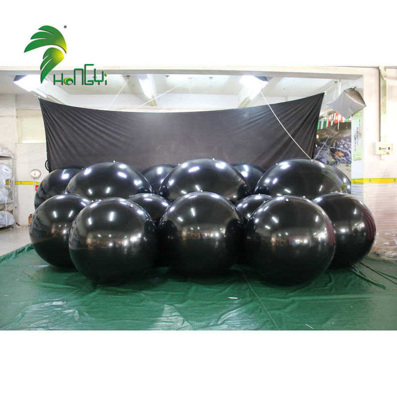 High quality balloon inflatable custom smooth shiny black balloons giant  pvc balls