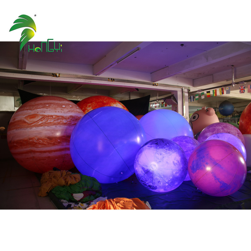 Multi-number Inflatable custom Planet Light Ball advertising decoration