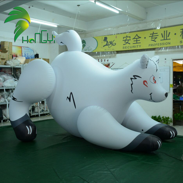 Lovely Cartoon Toy White Inflatable Wolf With Belly From Hongyi