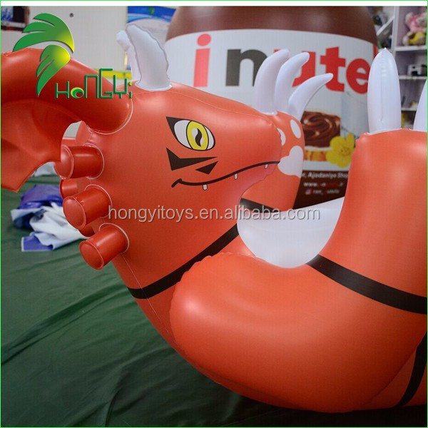 Customized Pantone Color PVC Inflatable Animal Cartoon Toys / Inflatable Dragon From Hongyi Toy