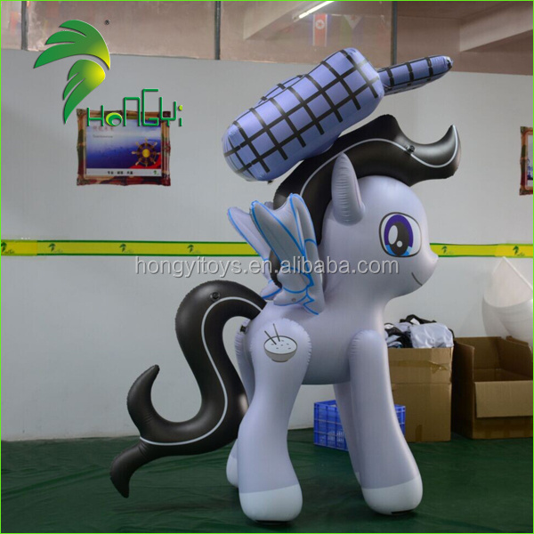 0.4mm PVC Material Black Inflatable Horse Model , Life Size Horse Toy , Inflatable Sexy Horse