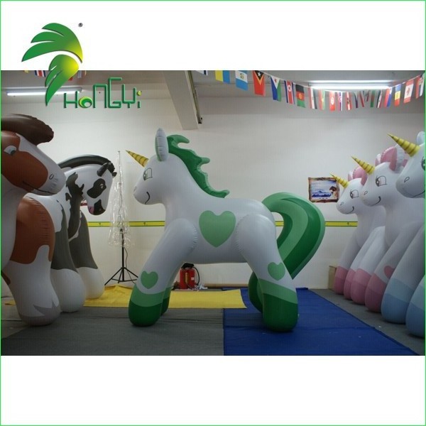 Hongyi Customized Giant Inflatable Green Unicorn Horse Inflatable Sexy Horse Inflatable Animal Cartoon Toys For Sale