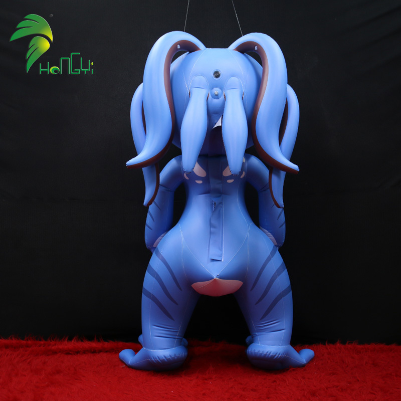 Adult walking funny inflatable cosplay Cartoon Fizz Blue Fairy suit Inflatable Costume for Party