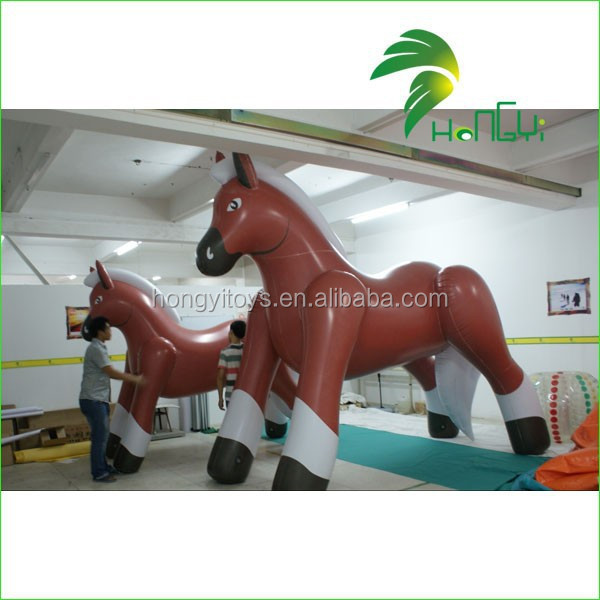 Hongyi Inflatable Brown Horse Cartoon Toy , Sexy Animal Inflatable Horse Toys For Sale