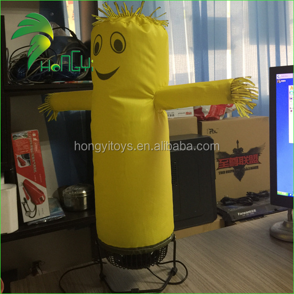 Cheap Small Desktop Sky Inflatable Tube Man Dancer / Indoor Yellow Inflatable Air Dancer for Advertising Display