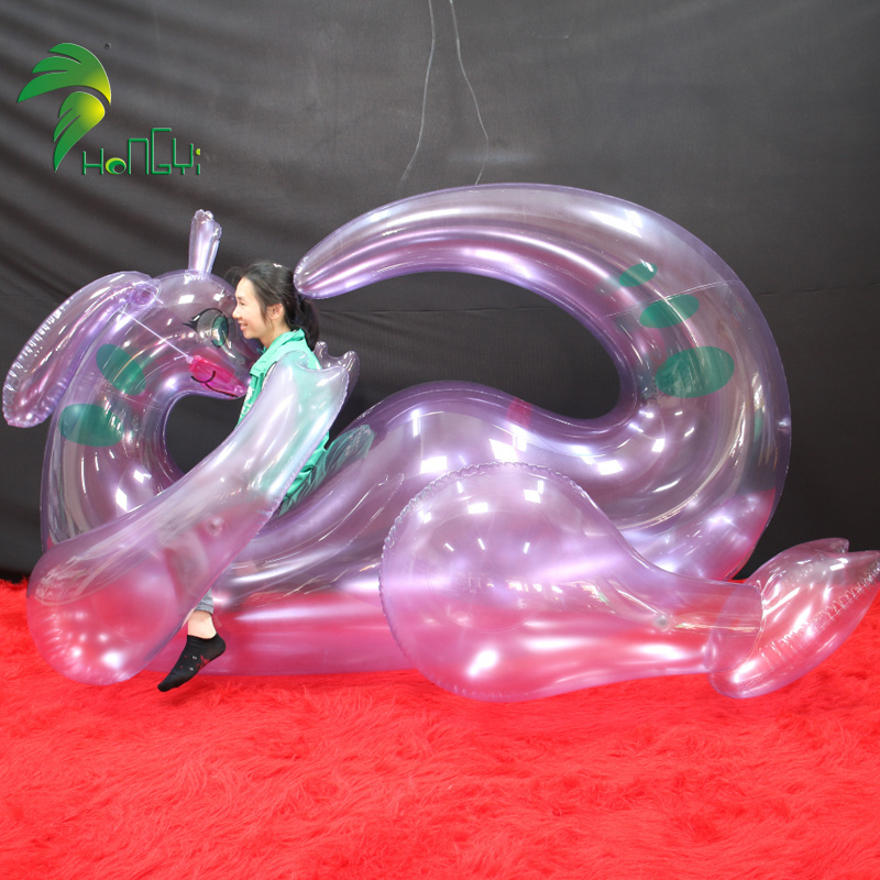 Transparent Laying dragon Inflatable Sex Toy Sexy For Man