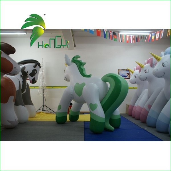 Hongyi Customized Giant Inflatable Green Unicorn Horse Inflatable Sexy Horse Inflatable Animal Cartoon Toys For Sale