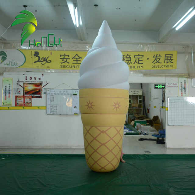 Giant inflatable ice cream cone model for summer advertising