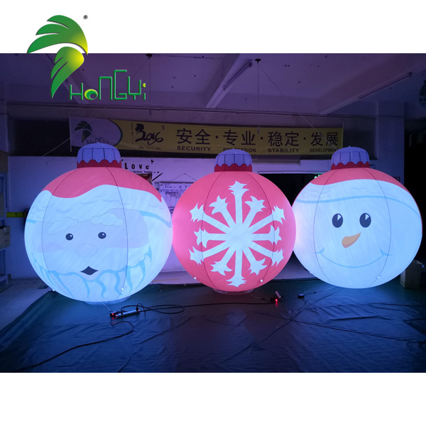 Hot Sale Inflatable Christmas Snowball Giant LED Flake Snowball Inflatable Christmas Decoration For Outdoor Decoration