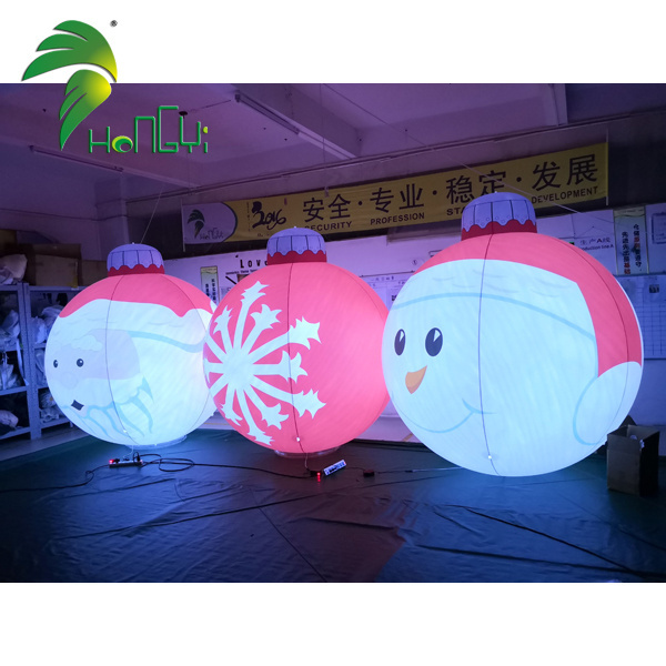 Hot Sale Inflatable Christmas Snowball Giant LED Flake Snowball Inflatable Christmas Decoration For Outdoor Decoration