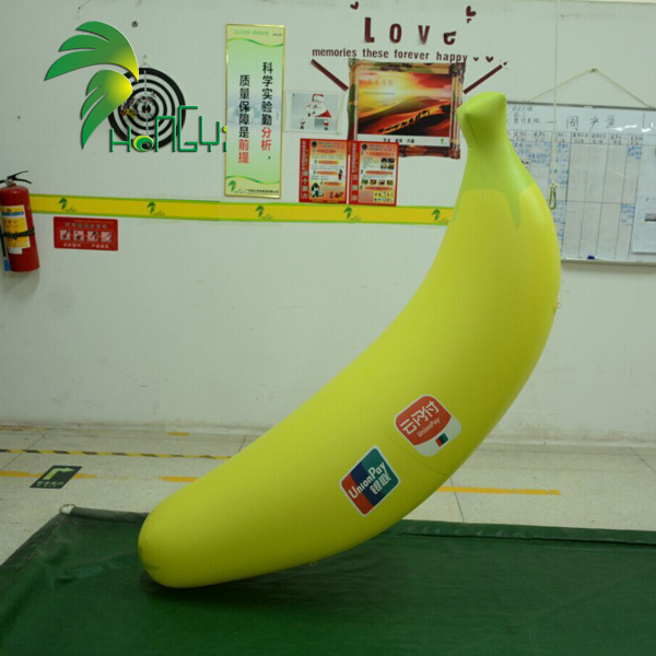 Advertising inflatable fruit banana model , giant inflatable banana balloon with logo