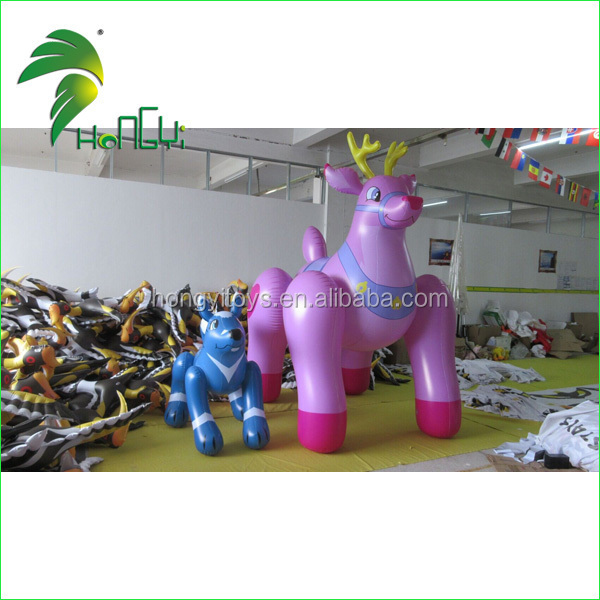 Cheap Pink Inflatable Giant Animal Toys, Large Inflatable Cartoon Fat Deer Horse