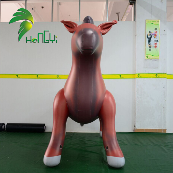 Giant Brown Hongyi Toys Life Size Inflatable Horse / PVC Inflatable Realistic Huge Animal Horse Adult