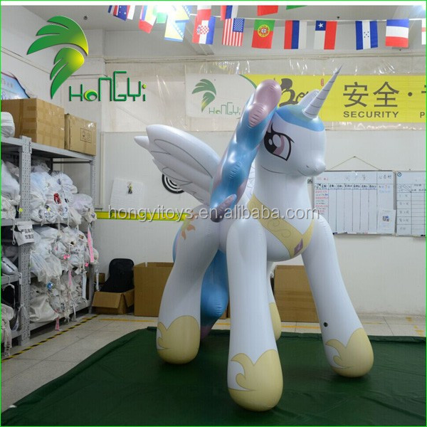 Charming cartoon character Inflatable moon horse  , sexy girl with horse for sale