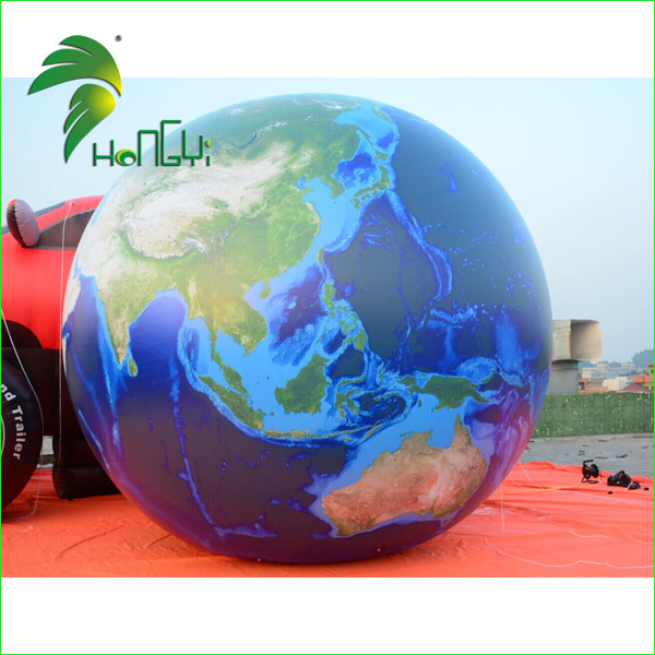 6M Diameter Large UV Printing Inflatable Globe Helium Parade Ball / Air Giant Helium Earth Balloon for Large Advertising Event