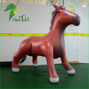 Giant Brown Hongyi Toys Life Size Inflatable Horse / PVC Inflatable Realistic Huge Animal Horse Adult