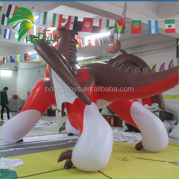 Custom Made Giant Inflatable Red Dragon,Hongyi PVC Animal Toy With Factory Price