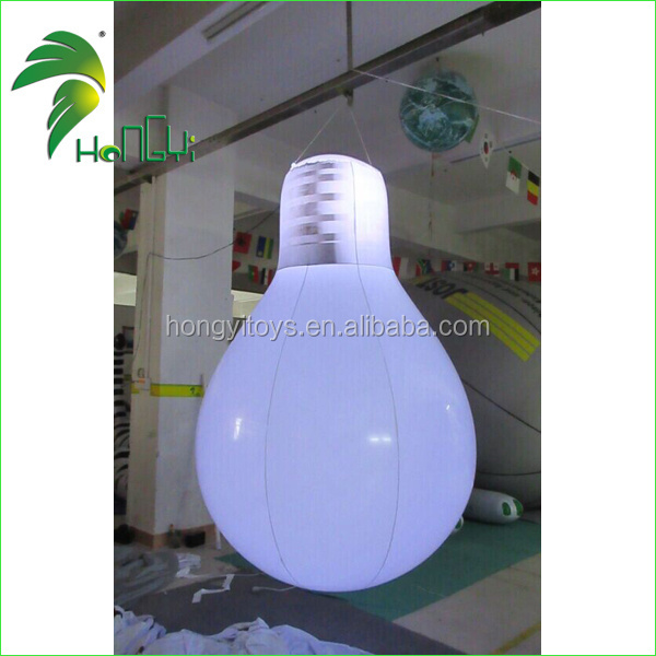 inflatable new invention snow globe lamp bulb / inflatable led light shape balloon