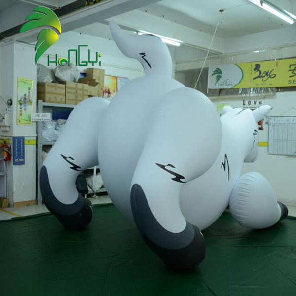 Lovely Cartoon Toy White Inflatable Wolf With Belly From Hongyi