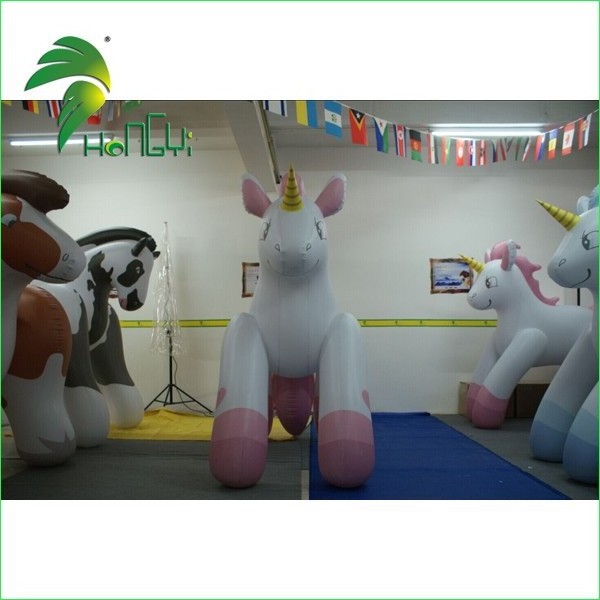 Hongyi Hogh Quality Custom Inflatable Pink Unicorn Horse, Inflatable Sexy Horse Animal Cartoon Toys For Sale