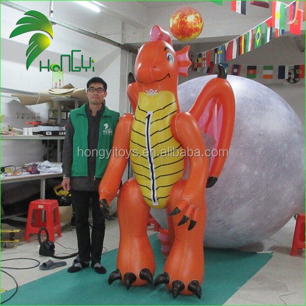 High Quality Gient Inflatable Orange Dragon Costume / Inflatable Dragon Costume For Adult