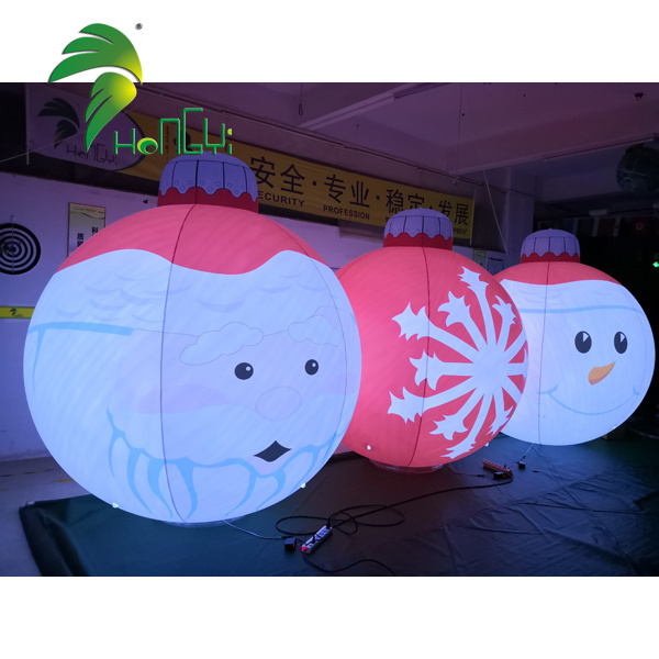 Hot Sale Inflatable Christmas Snowball Giant LED Flake Snowball Inflatable Christmas Decoration For Outdoor Decoration