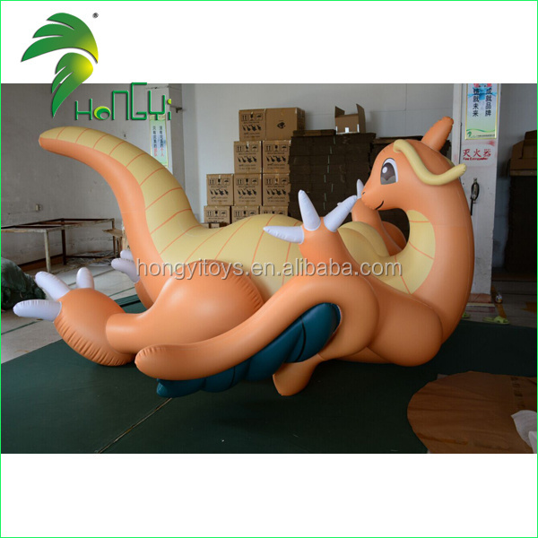 Hongyi Laying Sexy Inflatable Dragon With Boobs , Inflatable Dragonite Cartoon Character For Sale