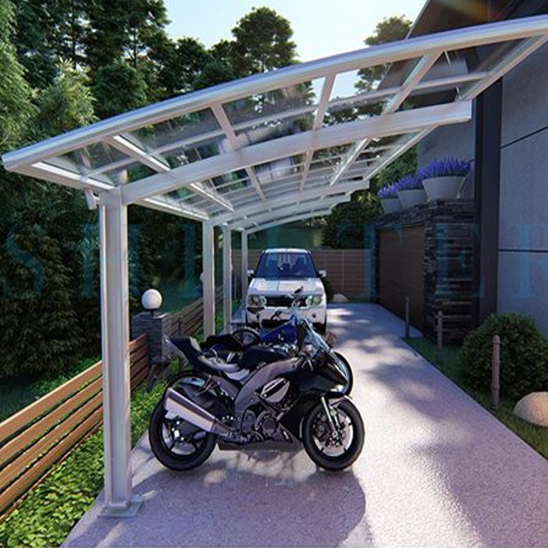 Top Quality Modern Aluminium Bus Shelter Public Sunshade Pergola Awnings Garages Canopy Car Parking Shed