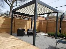 Motorized  Aluminum Waterproof Pergola Covers Sunshade Gazebo With Louvre