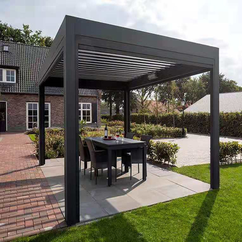 Retractable Electric Aluminium Used Store Pergola Covers Luxury Garden Gazebo Waterproof Exterior 5X5m For Sale