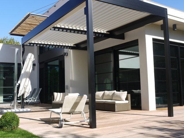 Garden Motorized Sun shade terrace roof remote control patio electric aluminum bioclimatic pergola roof