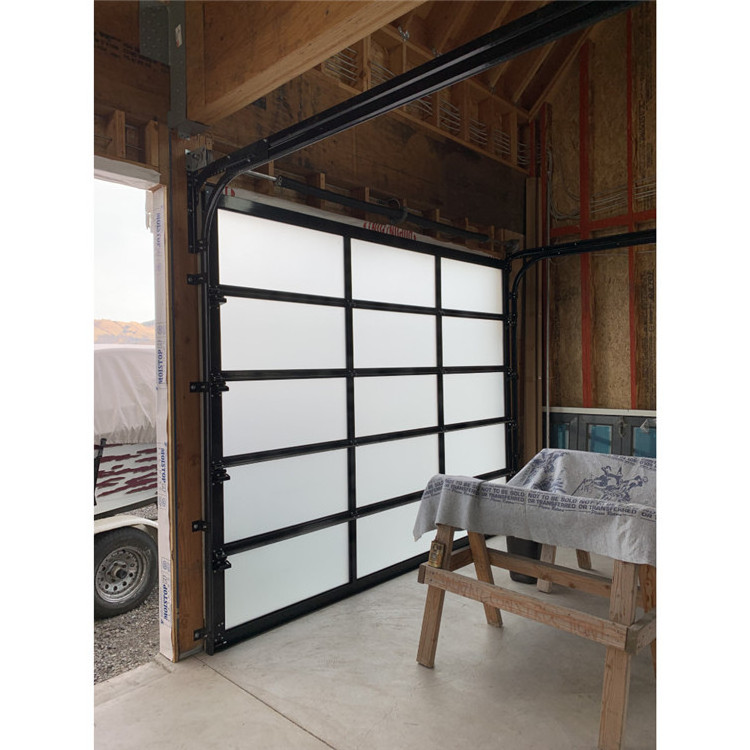 Vertical Bifold Garage Doors Commercial Tempered Glass 16X8 Door Switchable Sliding Sandwich