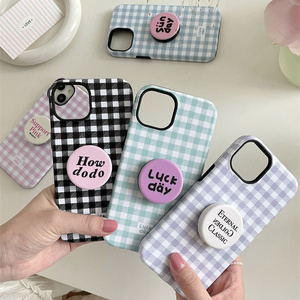 For iPhone15 plaid 2-in-1 14 phone case 13Proamx All-inclusive 11