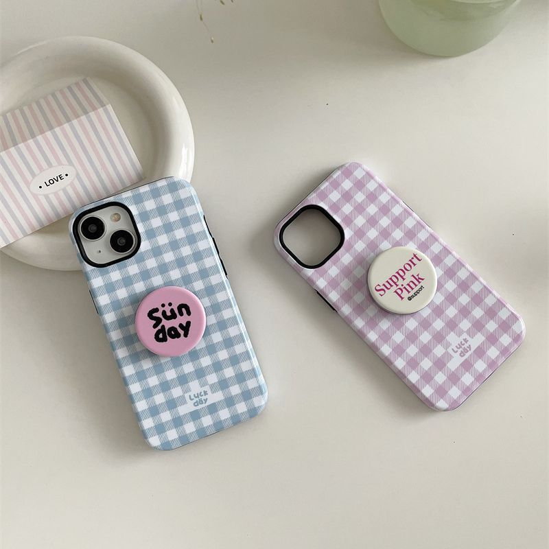 For iPhone15 plaid 2-in-1 14 phone case 13Proamx All-inclusive 11