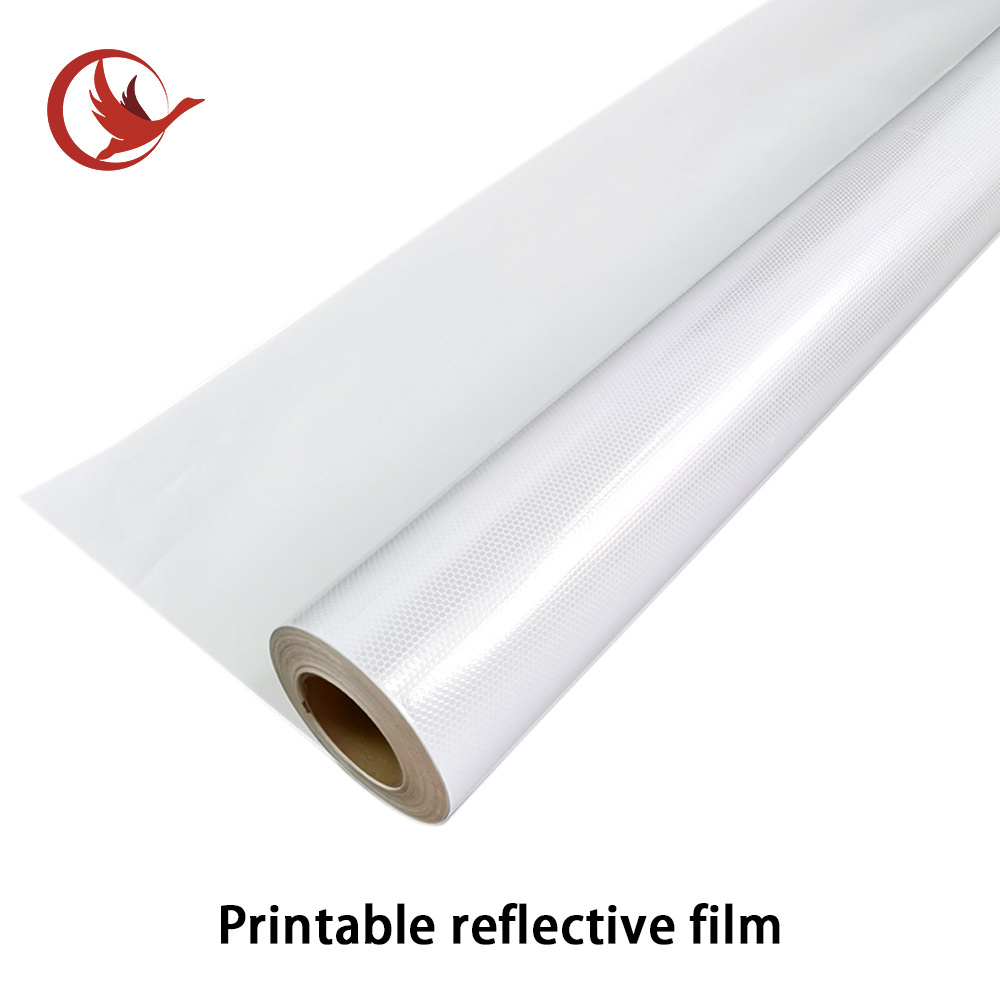 High visibility printable PVC Film  reflective vinyl For outside Advertising Printable reflective film