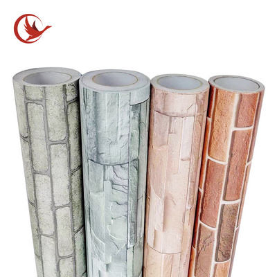 Modern Waterproof moisture-proof Self Adhesive Wall Panels Brick pattern  PVC Wallpaper 3d Wall Papers Wall Sticker