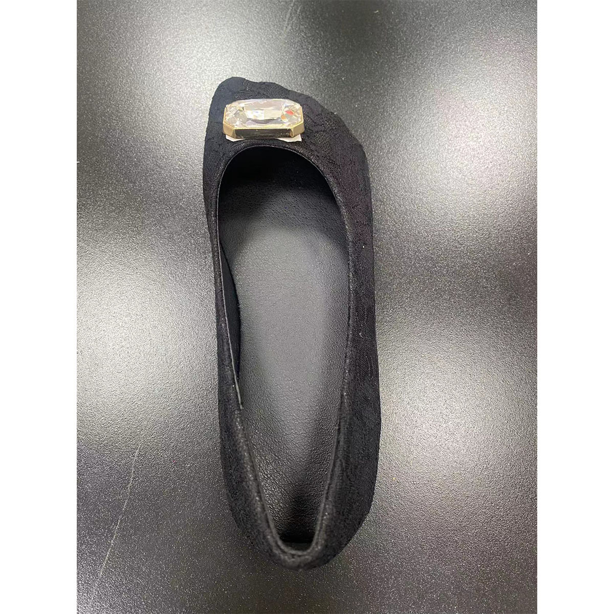 Wholesale Classical Black Foldable Ballet Shoes Women Flat Office Shoes A Pair Of Slip-on Flat Knit Casual Shoes