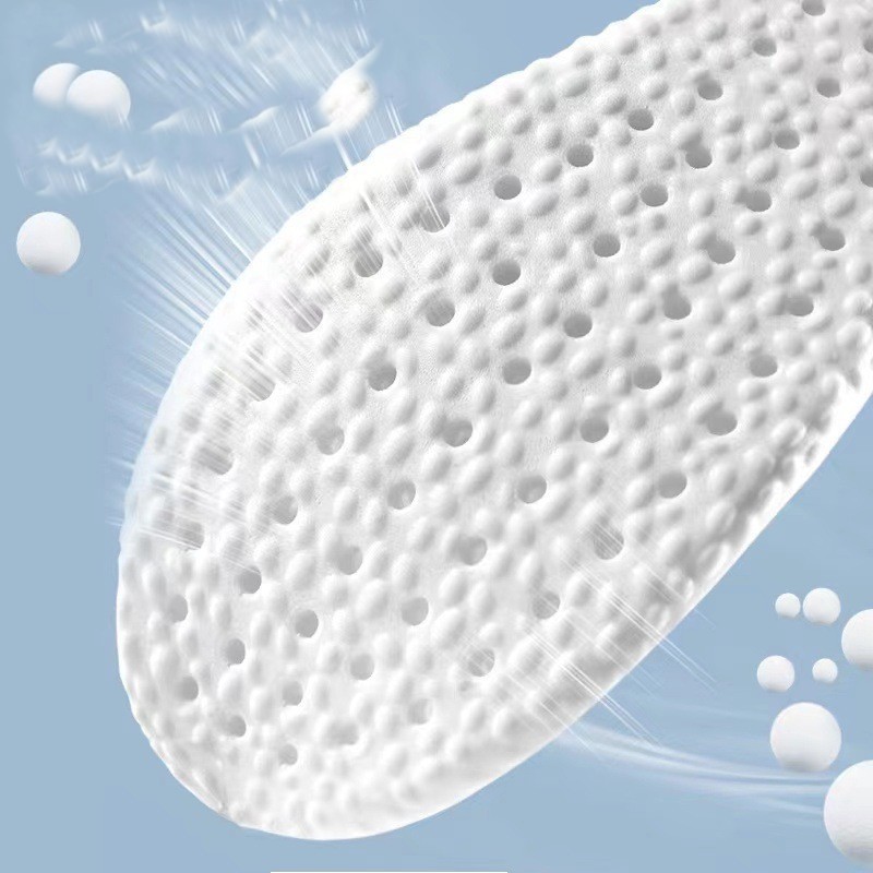 Super soft PU sports running shock absorption soft blue ball insoles wholesale manufacturers