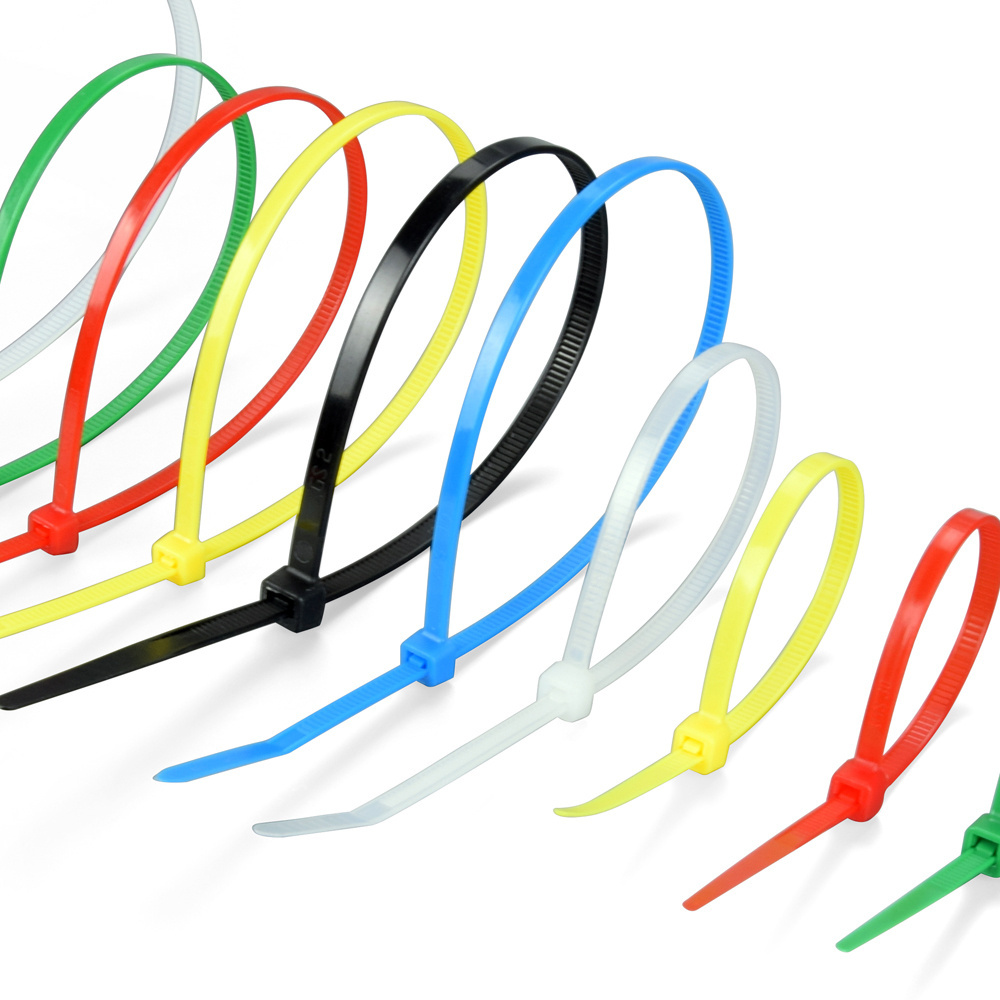 2023 new materials wholesale best price  5*300 colored  high quality plastic nylon cable ties