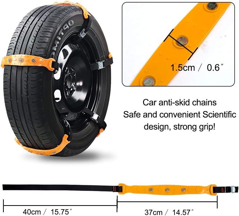 TPU Tire  Anti-Slip Belt Safe Driving Winter Wheels Snow Chains For SUV Auto Accessories Emergency Traction Snow Chains For Car