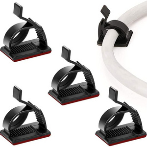 Wire Organizer Cord Holder for Under Desk Car Wall TV PC Ethernet Cable Adhesive Cable Clips Black 60pcs Cable Management