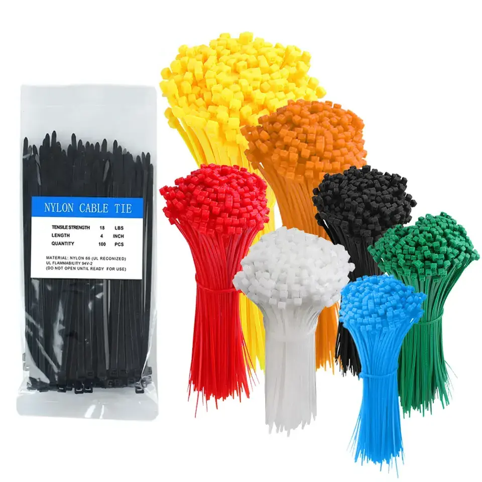 2023 new materials wholesale best price  5*300 colored  high quality plastic nylon cable ties