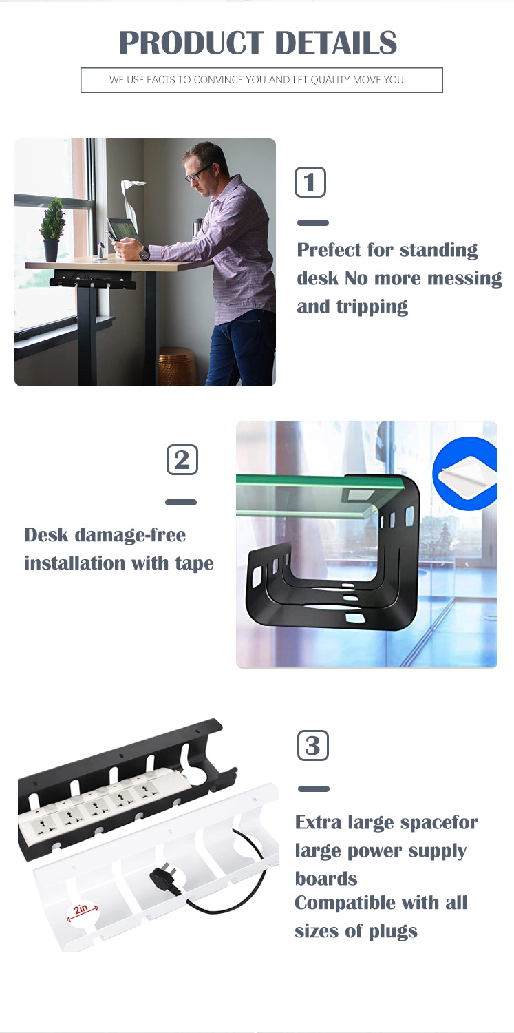 Steel Cable Tray galvanized Ladder For Power Supply Wire Management Rack Under Desk Cable Management Tray