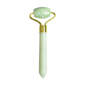 100% Natural Xiuyan jade Roller Mini Facial Eye Massage Roller Face Gua Sha Beauty Green Jade Roller