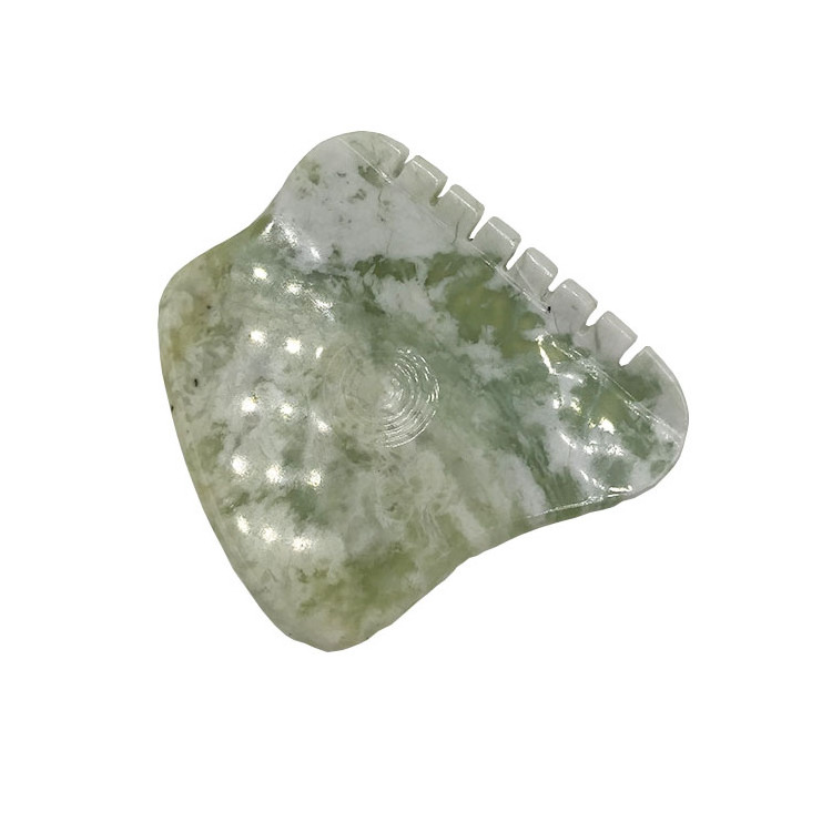 2024 New Custom Logo Xiuyan Gua Sha Cuarzo Scraping Board Guasha Stone Xiuyan Gua Sha Facial Tool Natural Jade Stone