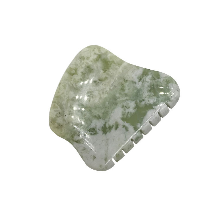 2024 New Custom Logo Xiuyan Gua Sha Cuarzo Scraping Board Guasha Stone Xiuyan Gua Sha Facial Tool Natural Jade Stone