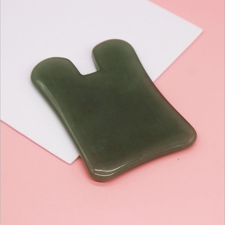 Jade Stone Guasha Massager Custom Logo Face Body Scraping Massage Tool Aventurine Jade Gua Sha Stone