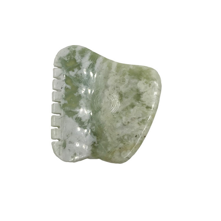 2024 New Custom Logo Xiuyan Gua Sha Cuarzo Scraping Board Guasha Stone Xiuyan Gua Sha Facial Tool Natural Jade Stone